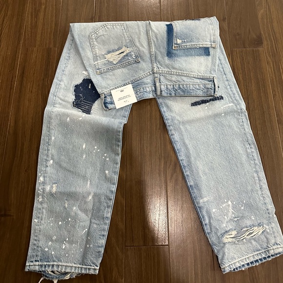 Zara Jeans Zara Patch Paint Jeans Poshmark
